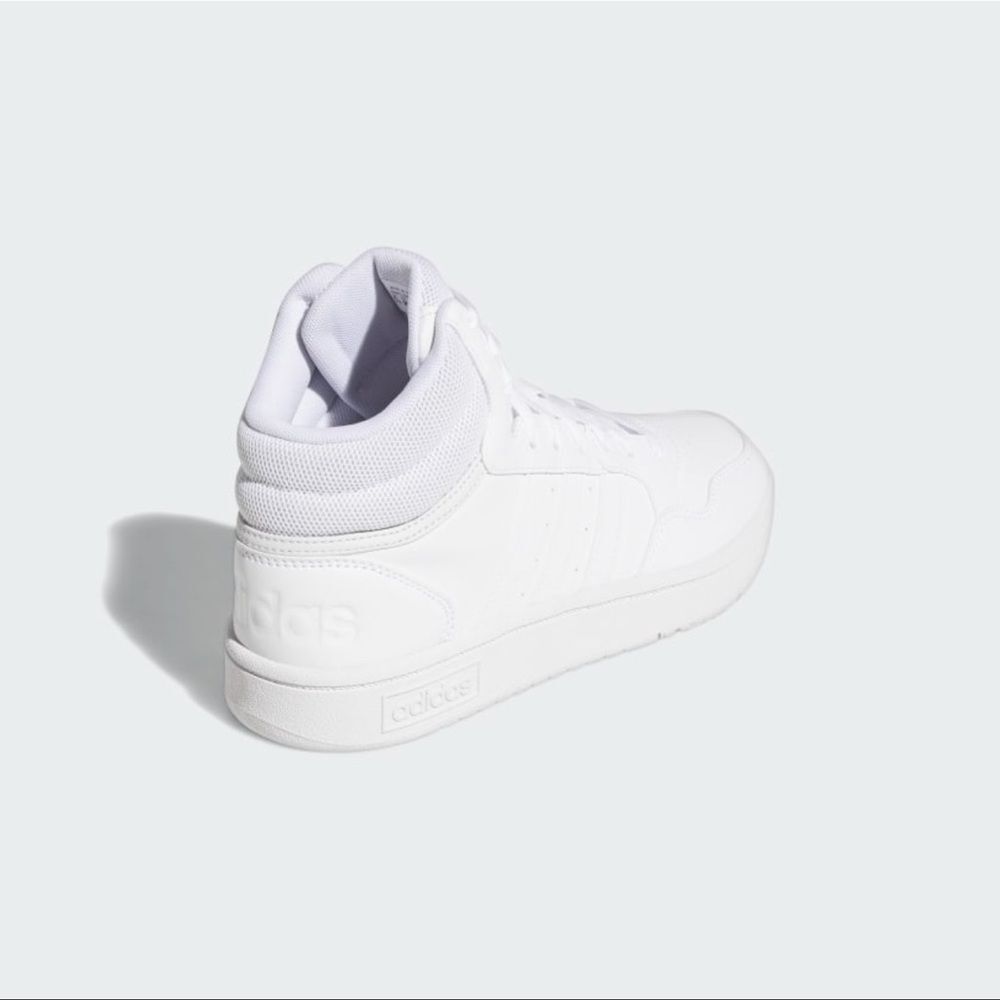 adidas Women 8 White Hoops 3.0 Mid Classic Shoes Tennis Shoes Sneakers Run SR6 - Picture 7 of 8